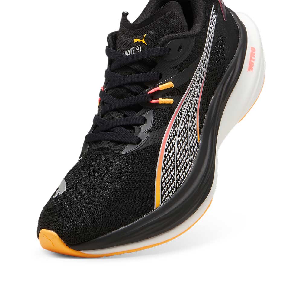 Women's Deviate Nitro 3 Running Shoes - PUMA Black-Sunset Glow-Sun Stream - Regular (B) - Image 5
