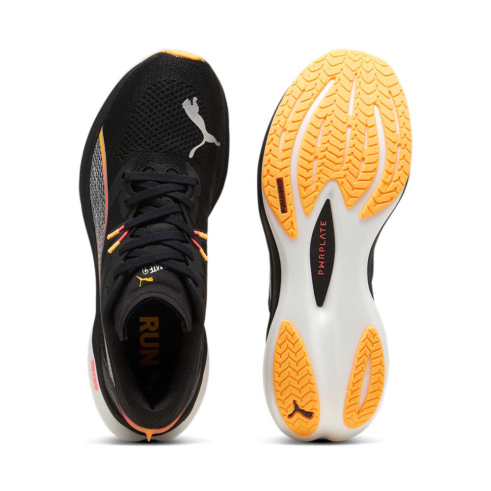 Women's Deviate Nitro 3 Running Shoes - PUMA Black-Sunset Glow-Sun Stream - Regular (B) - Image 6