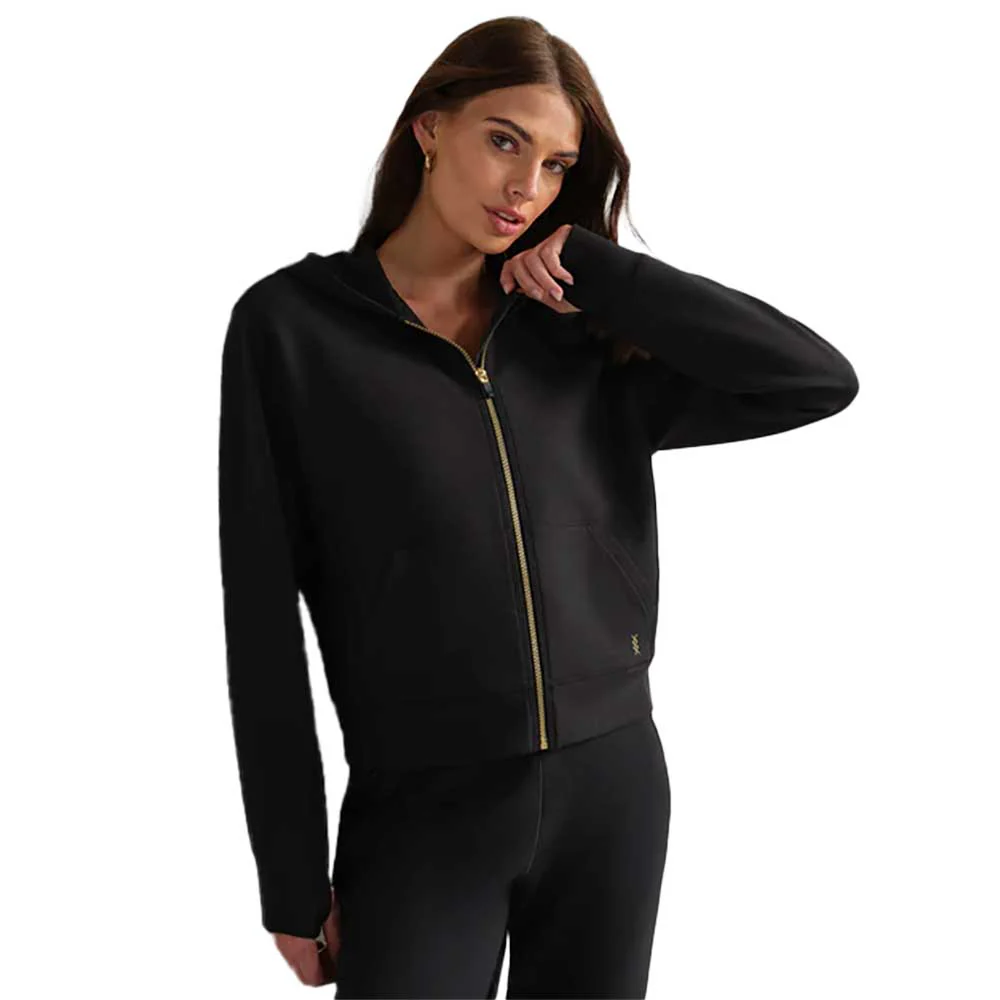 Women's DreamGlow Full Zip Hoodie - Pure Black Heather
