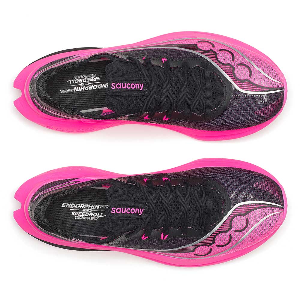 Women's Endorphin Pro 5 Running Shoe - Black/Shock - Regular (B) - Image 4