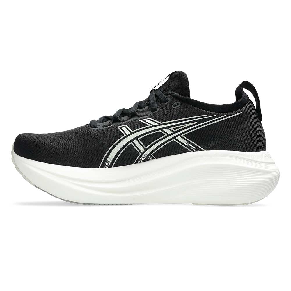 Women's Gel-Nimbus 27 Running Shoe - Black/Lake Grey - Wide (D) - Image 2