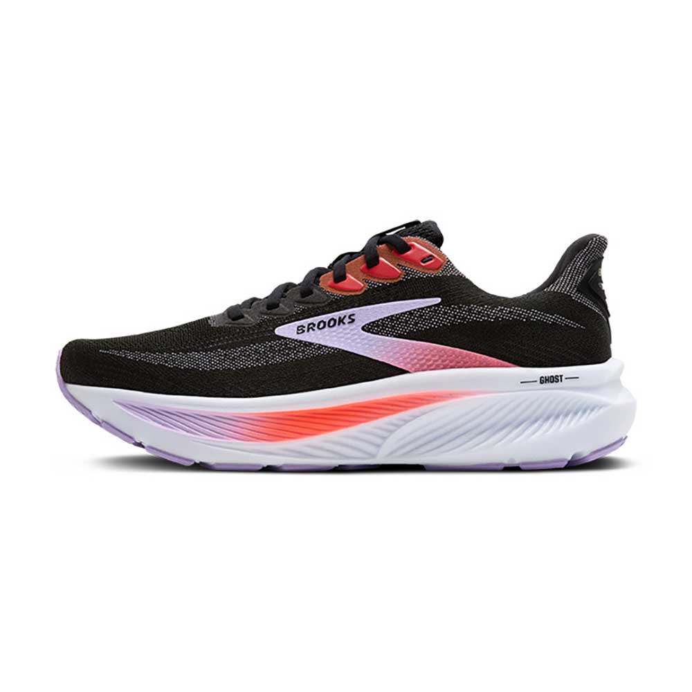 Women's Ghost 17 Running Shoe - Black/Purple/Coral - Regular (B) - Image 4