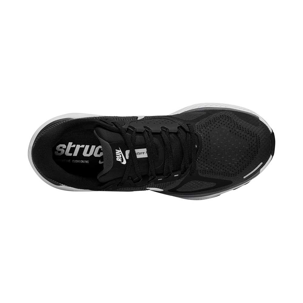 Women's Nike Structure Plus Running Shoe - Black/White/Anthracite - Regular (B) - Image 6