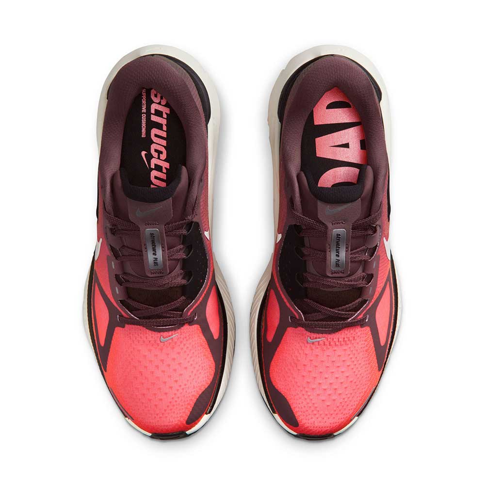 Women's Nike Structure Plus Running Shoe - Tattoo/Silver/Hot Lava/Black - Regular (B) - Image 4
