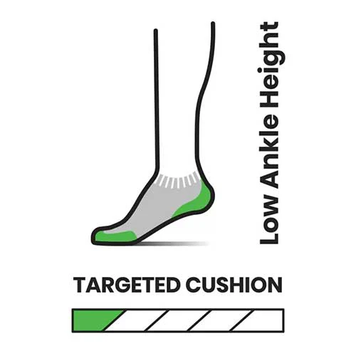 Women's Run Targeted Cushion Ankle Socks - Black - Image 2