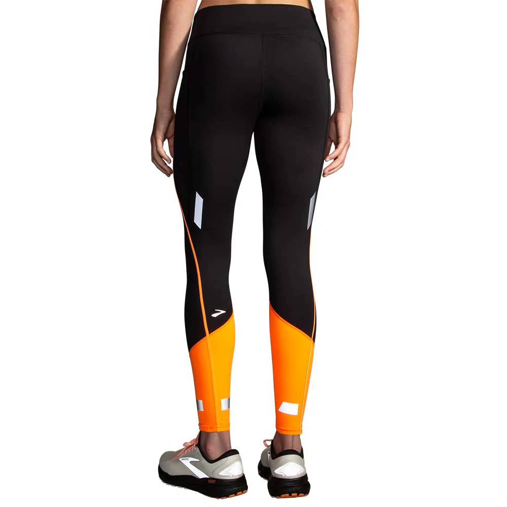 Women's Run Visible Tight 2.0 - Black/Fluoro Flash - Image 3