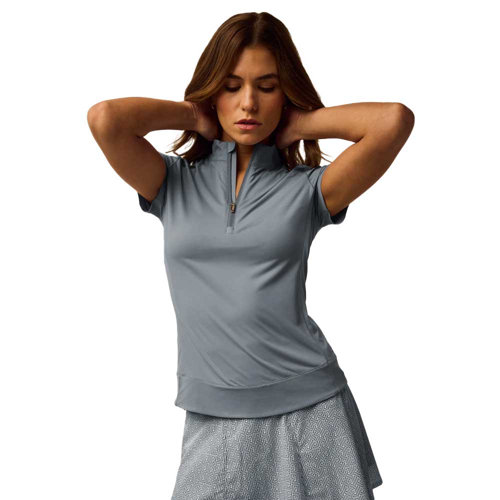 Women's Short Sleeve Halley II 1/4 Zip - Bluestone