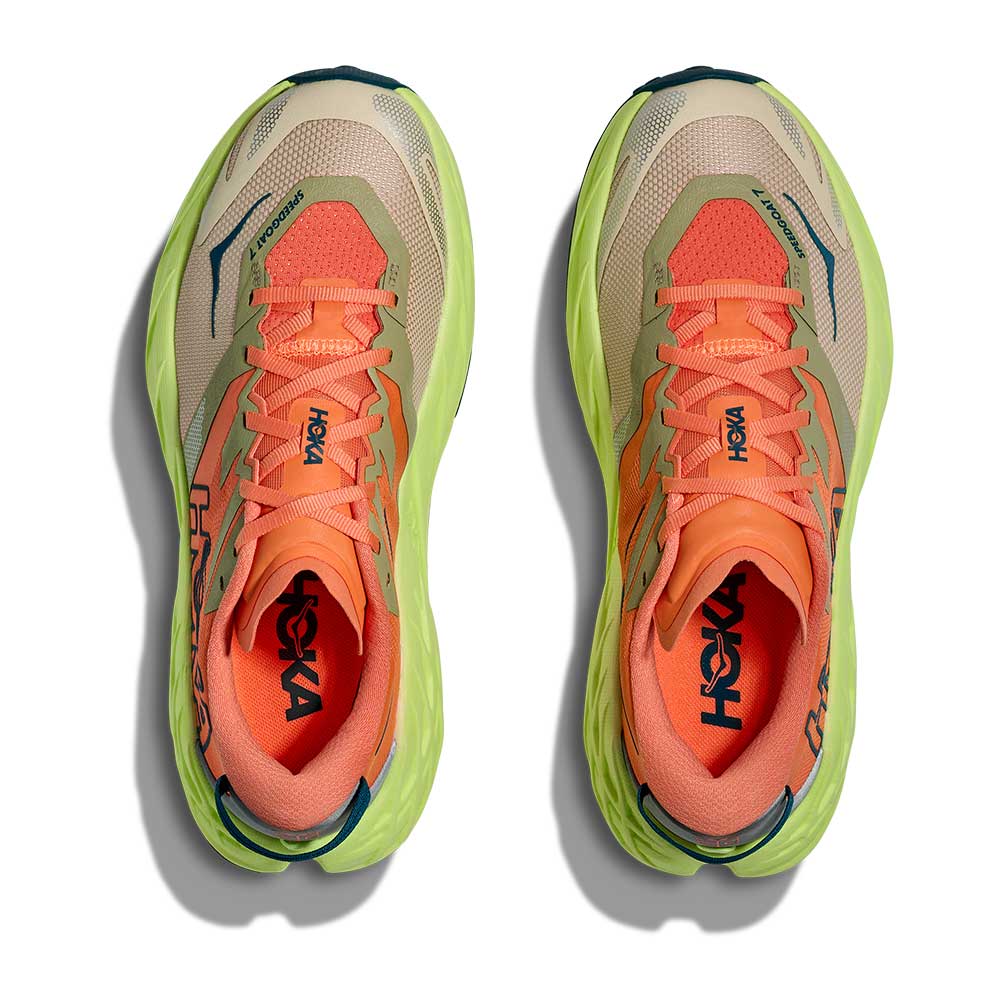 Women's Speedgoat 7 Trail Running Shoe - Persimmon/Neon Yuzu - Regular (B) - Image 7