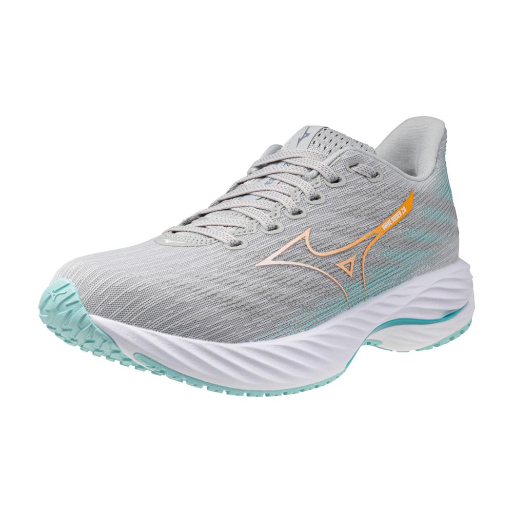 Women's Wave Rider 28 Running Shoe - Harbor Mist/White - Regular (B) - Image 2