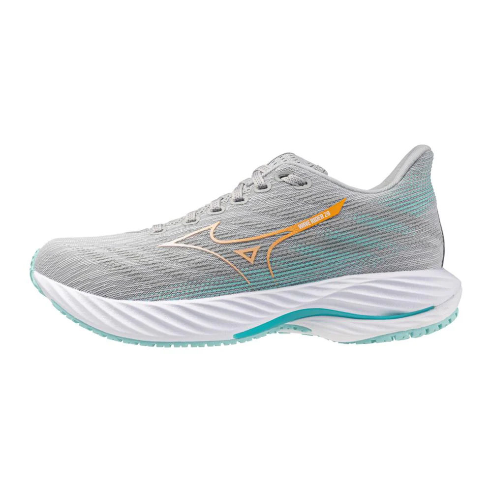 Women's Wave Rider 28 Running Shoe - Harbor Mist/White - Regular (B) - Image 4