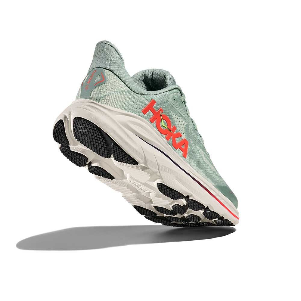 Youth Clifton 10 Running Shoe - Sage/Neon Flame - Regular (D) - Image 4