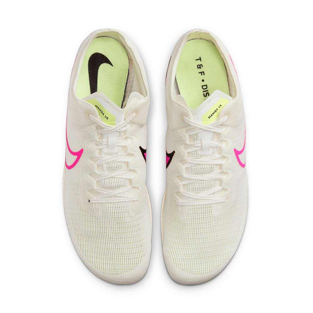 All Gender Zoom Mamba 6 Spike - Sail/Fierce Pink/LT Lemon Twist - Regular (D) - Image 4