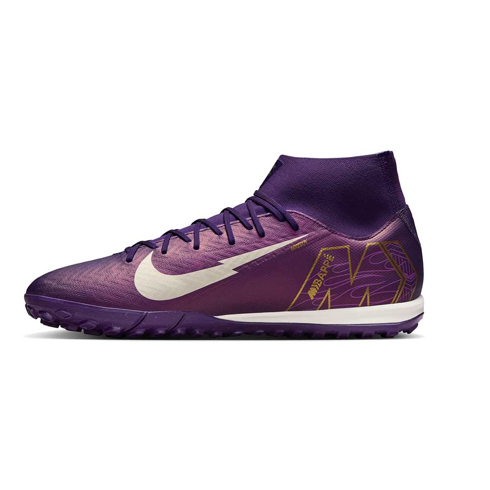 All Gender Zoom Superfly 10 Academy Mbappé TF Soccer Shoe - Grand Purple/Pale Ivory - Image 3