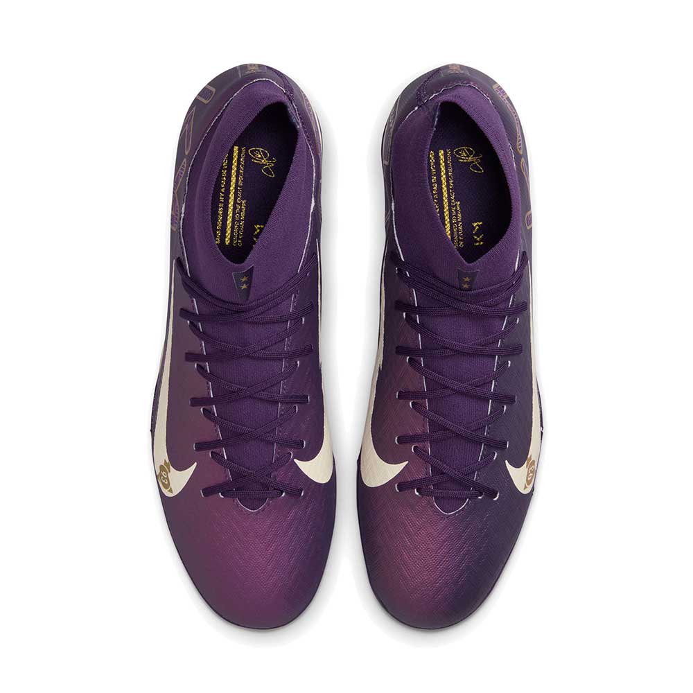 All Gender Zoom Superfly 10 Academy Mbappé TF Soccer Shoe - Grand Purple/Pale Ivory - Image 4