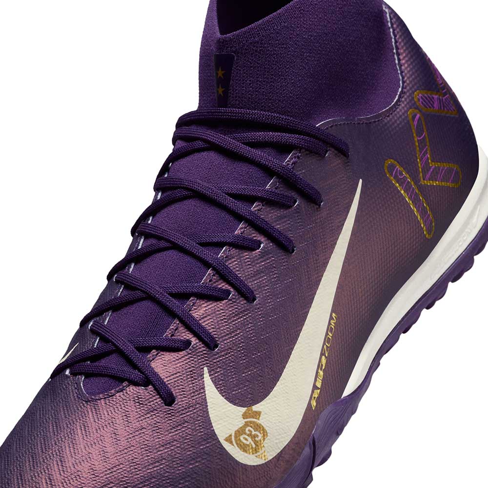 All Gender Zoom Superfly 10 Academy Mbappé TF Soccer Shoe - Grand Purple/Pale Ivory - Image 7